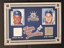 2005 Donruss Diamond Kings Team Timeline Jerseys /100 Adrian Beltre Duke Snider
