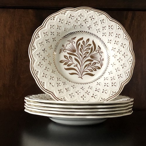 Wedgwood Desert Schale Creme und Gold 6er Set - Bild 1 von 2