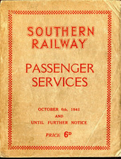 Southern Railway Passenger Services Public Timetable Book 6th October 1941