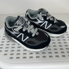 New Balance 990v6 Kids Size 4 Black Gray Made In USA Toddler Sneakers New In Box