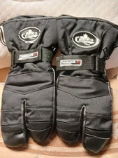 Thinsulate CHOKO Design Leather/Linen Snowmobile Gloves Hot Thumb SIZE LARGE!