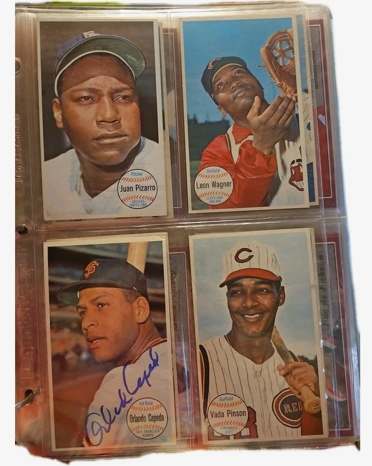1964 Topps Giants Complete Set Of 60 W/3 Signed Cards In Plastic 4 Card Sheets  - Image 2 of 4