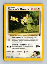 Giovanni's Meowth Gym Challenge 43/132 Unlimited HP Pokemon 2000