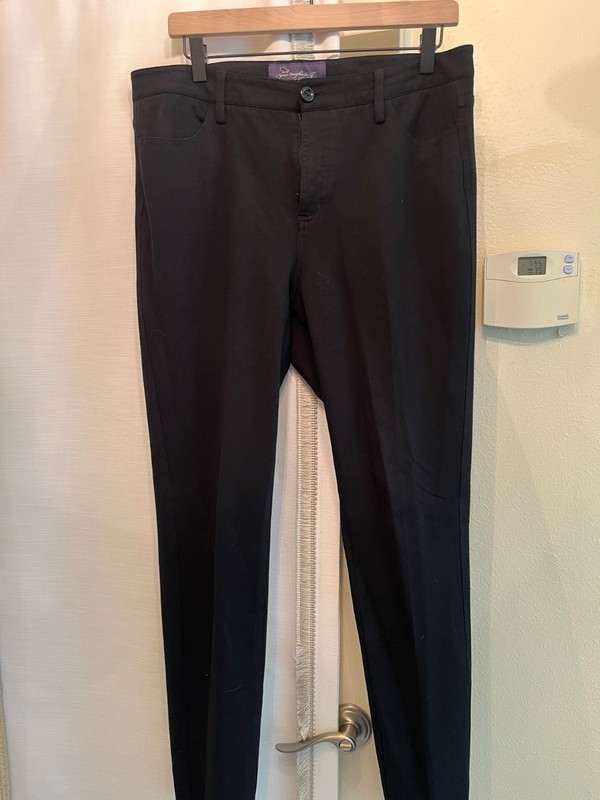 Not Your Daughters Jeans NYDJ black trouser jeans straight leg sz 12