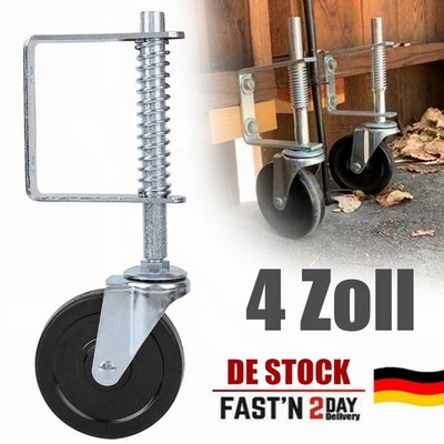 4'' Torstützrad Stützrolle Gefederte Universal Torrad Caster Lenkrolle Laufrolle