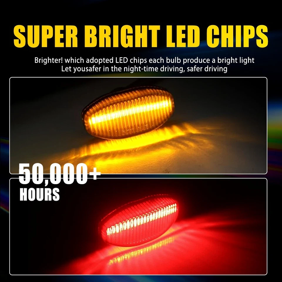 Luces LED laterales rojas amarillas Prefect Fits Ford F150 F-150 Raptor 2010-2014 Foto 4 de 4