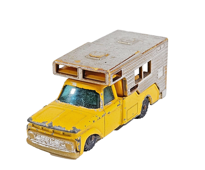 #ad Husky Models Ford F 350 Pickup Truck Camper Yellow Silver Vintage Diecast Unbox. GBP 12.95