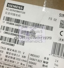 One Siemens 1FL6034-2AF21-1LB1 Servo Motor New