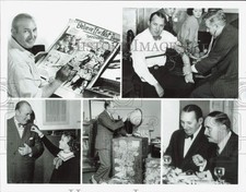Press Photo Robert Ripley with Shirley Temple, H.G. Wells in Five Scenes