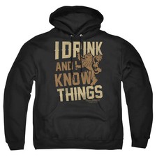 Game Of Thrones Know Things Mens Hoodie Black Officially Licensed