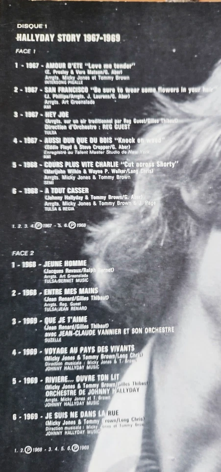 JOHNNY HALLYDAY -  HALLYDAY STORY 1967 1973  - VINYLE - LP - Photo 3/4