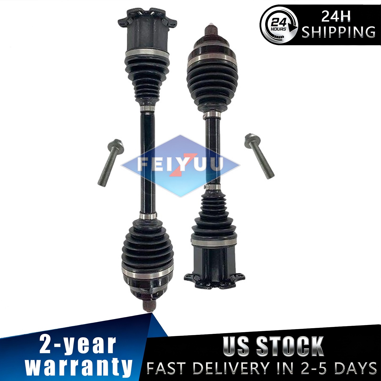 New Pair For Bentley Continental GTC 03-12 Front Axle CV Joints CVJ Drive Shafts