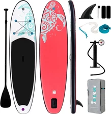 Inflatable Stand Up Paddle Board 10.6-11ft Anti-Slip EVA Deck Adults Youth