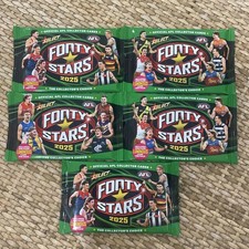 2025 AFL Select Footy Stars Collector's Cards X 5 Packs 1 Luminous Per Pack