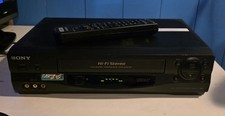Sony SLV-N55 4-Head Hi-Fi Stereo VCR VHS, Tested Working, With Remote