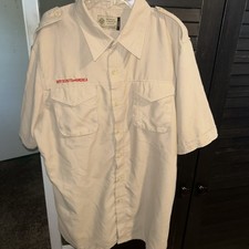 Vented Microfiber Poly Boy Scout BSA UNIFORM SHIRT Mens Medium Short Sleeve W64