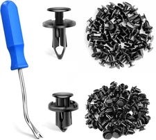 GOOACC 150 Pcs Push Type Bumper Fasteners Rivet Clips Universal Auto Clips
