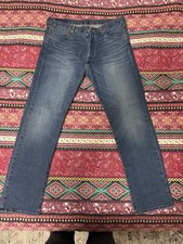 Levis 501 Jeans Straight Leg Button Fly Med Stonewash 34x32