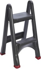 CURVER R034721 Foldable Stepstool, black, 48.6 x 17.2 x x x 63 cm 