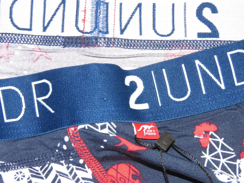 Calzoncillos Boxer 2UNDR Para Hombres Swing Shift Talla 2XL Gallos "JUEGO PATRIOTA" Novedad Nuevos con Etiquetas Foto 4 de 4