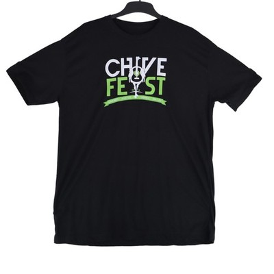 Schnittlauch Tees Herren T-Shirt Schnittlauch Fest 2014 schwarz Größe XL Kurzarm Rundhals