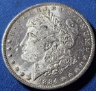 A 1884 O Morgan Silver Dollar $1 Coin - Choice Frosty!