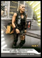 2021 Topps WWE Women's Division #72 Rhea Ripley def. Mercedes Martinez