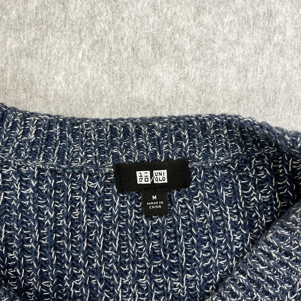 Suéter Uniqlo Para Hombres Mediano Pescador Tejido Waffle Cuello Redondo Pullover Foto 4 de 4