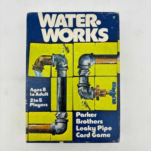 VINTAGE Water Works 1976 COMPLETE Parker Brothers Leaky Pipe Card Game