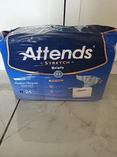 Attends Stretch Incontinence Briefs Medium  24 Ct Heavy Absorbency Adult Diapers