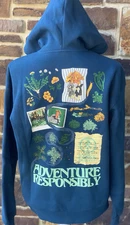 NWT Parks Project Unisex  Mushroom Forest Forager Hoodie in Teal $85 Size XS