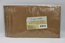 Crafter's Square Adhesive Cork Sheets 11.75"x7.75" Lot Of 5