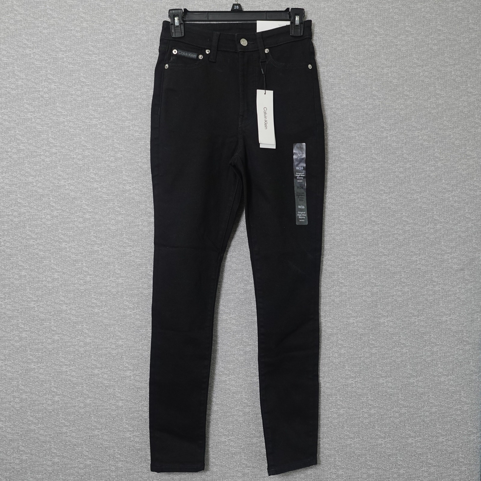 Women's Original Curvy High Rise Skinny Black Denim- W25