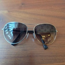 Louis Vuitton Monogram Z0165U Aviator Sunglasses Clockwise Black Pre-Owned