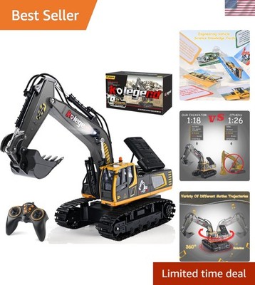 Remote Control Excavator Toy for Boys, 11 Channel RC Construction Truck with ...