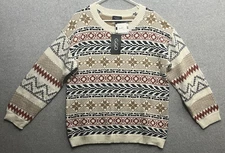 GiGiO Sweater Womens Small Passiflora Cozy Knit USA Winter Pullover