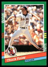 Chuck Finley 1991 Donruss #692 Angels MLB READ FREE SHIPPING AutographDen