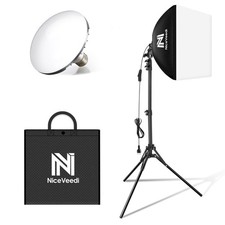Softbox Lighting Kit, 16'' x 16'' Softbox Photography Lighting Kit with 63 T...