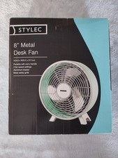 NEW 8 Inch Metal Desk Fan - Portable, 2-Speed Settings, Aluminium Blades, Ideal