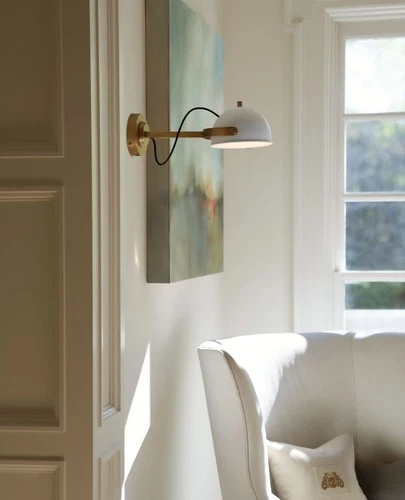 Hinkley Lighting 46470 Spence 7" Tall Wall Sconce - Black / Heritage Brass - Picture 11 of 12