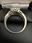 925 Sterling Silver 1/2 CTW Diamond  Square Halo Accent Ring Size 9 — photo 5