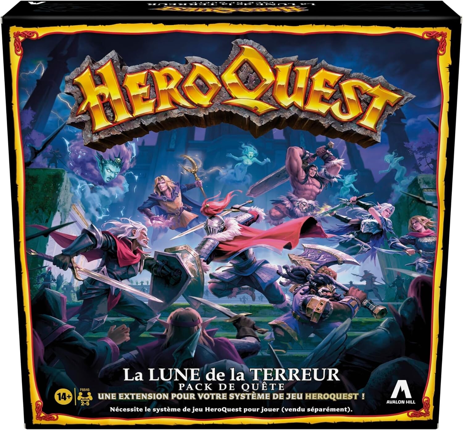 HeroQuest La lune de la terreur avec de nouvelles figurines en plastique pour fans d'Avalon Hill