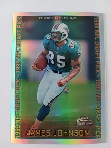 1999 Topps Chrome Football Refractor James Johnson #141 PSA 10