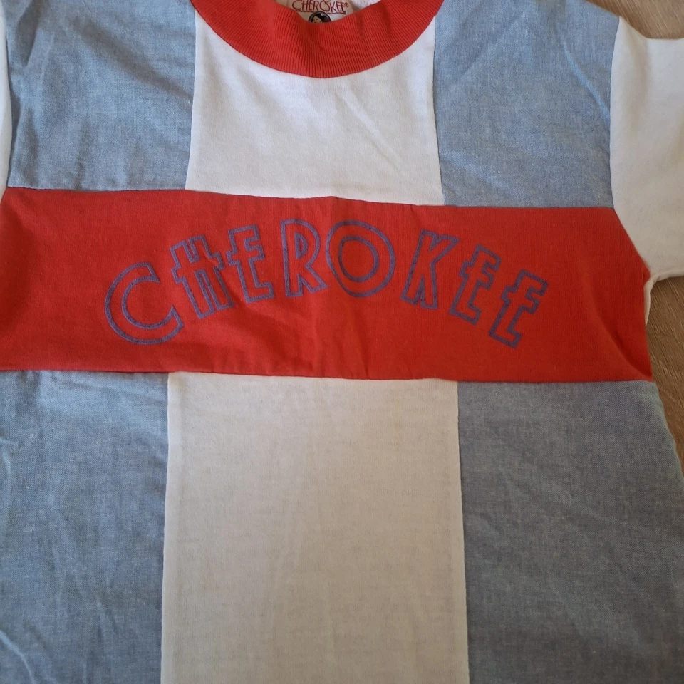 Vintage Kids Cherokee Shirt NWT Short Sleeve Size 7 Native American Made In USA - Image 2 of 4