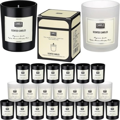 MTLEE 24 Pcs Candles for Home Scented Elegant Style, Blue,Peach,White 