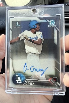 2016 O neil Cruz 1st Bowman Chrome Auto Dodgers Oneil Cruz Rookie Card - BCAP-OC