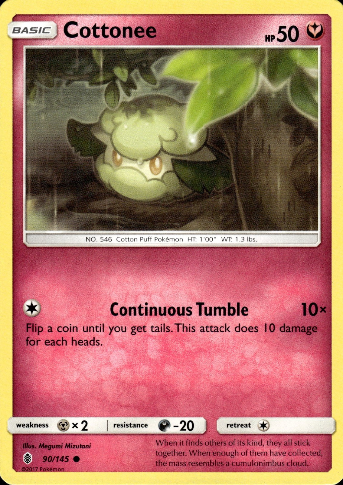 Cottonee 90/145 | Sun & Moon - Guardians Rising | Pokemon TCG | English | Common