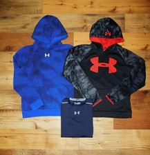 Lot of Boy's Under Armour Hoodies and L/S Compression All Size YLG Youth Large