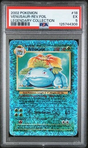 Pokemon Legendary Collection Venusaur Reverse Holo 18 PSA 5