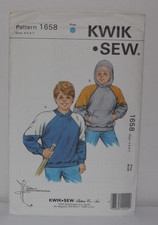 Kwik Sew Pattern 1658 Boys Sweatshirt Size 4,...